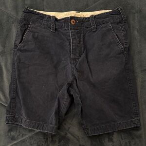 Hollister Dark Blue Flat Front Shorts